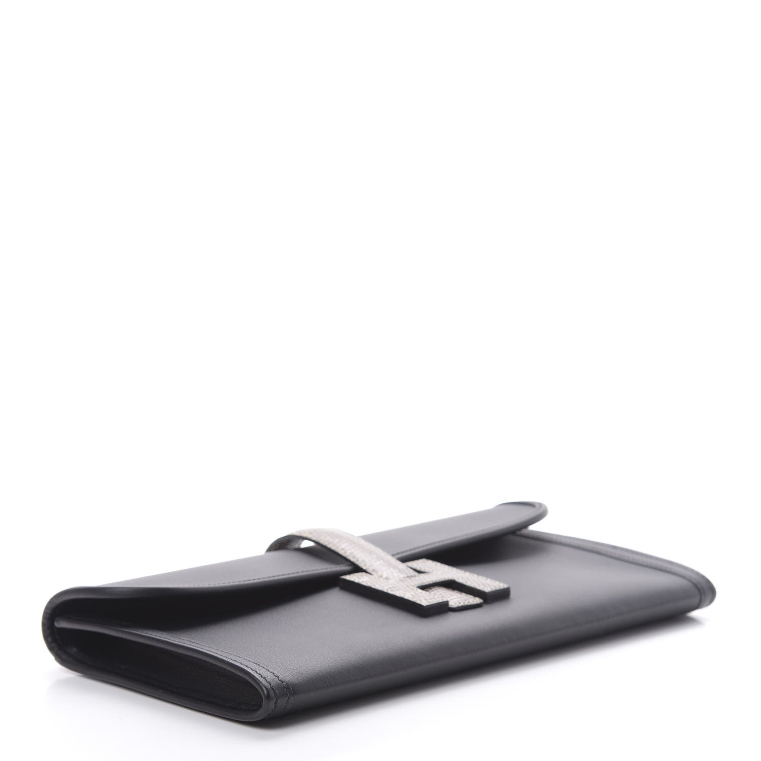Hermes Swift Lizard Jige Elan Touch 29 Clutch Black Ombre 4 of 8