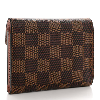 Louis Vuitton Damier Ebene Victorine Wallet Rose Ballerine 3 of 8