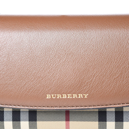 Burberry Calfskin Horseferry Check Henley Wallet On Chain Tan 11 of 11