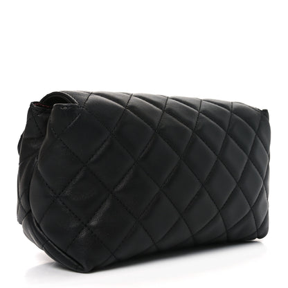 Chanel Lambskin Quilted Flap Cosmetic Case Black 3 of 9