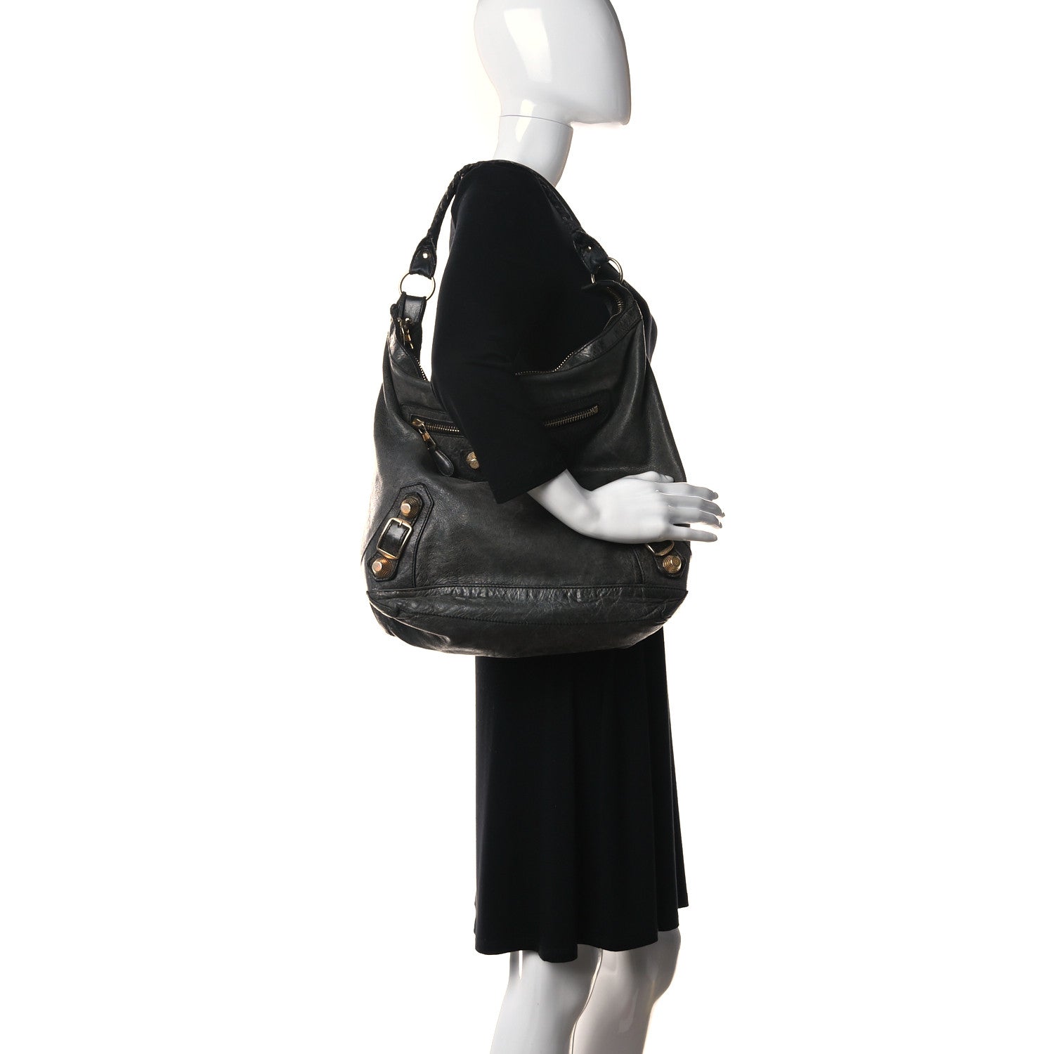 Balenciaga Chevre Giant 21 Gold Hardware Day Hobo Black 2 of 16