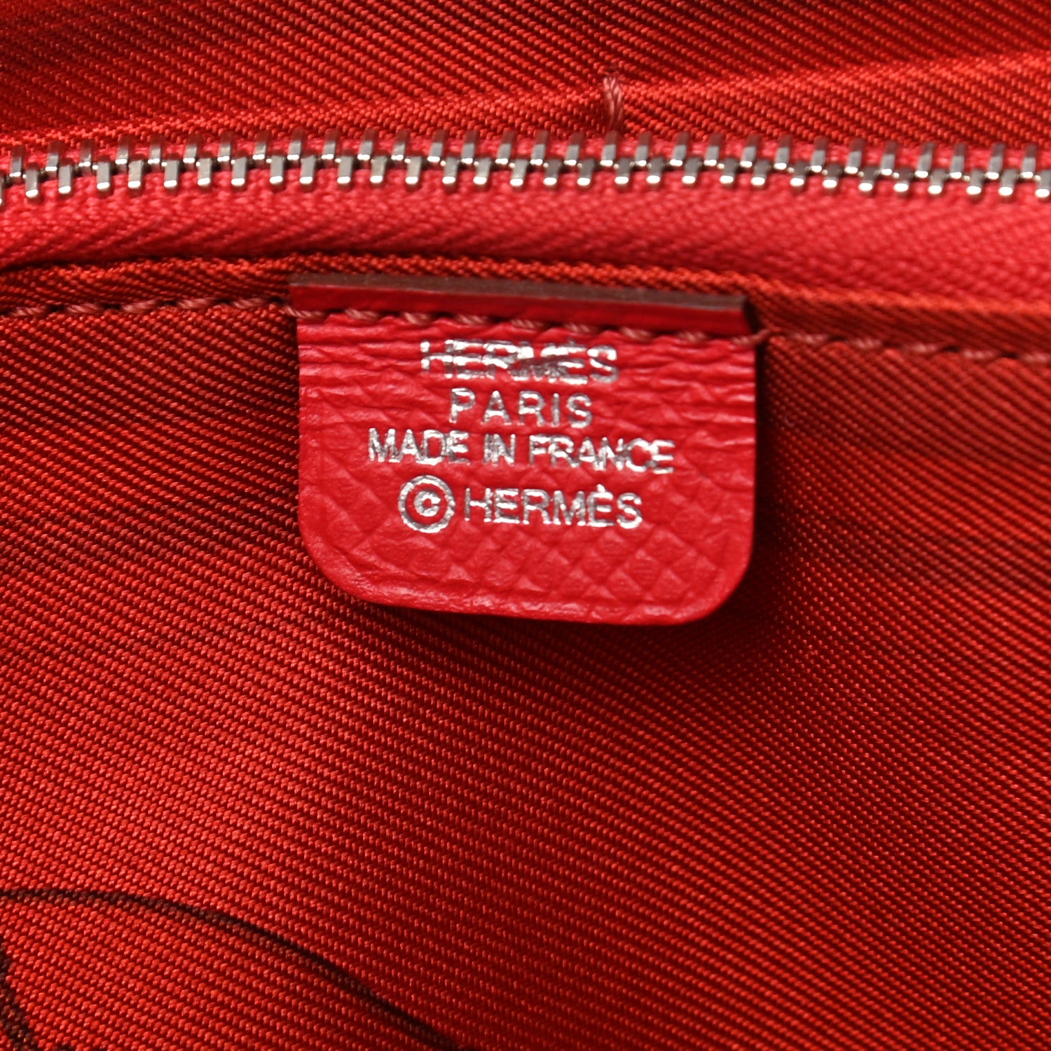 Hermes Epsom Silk'In Wallet Rouge Tomate 6 of 7
