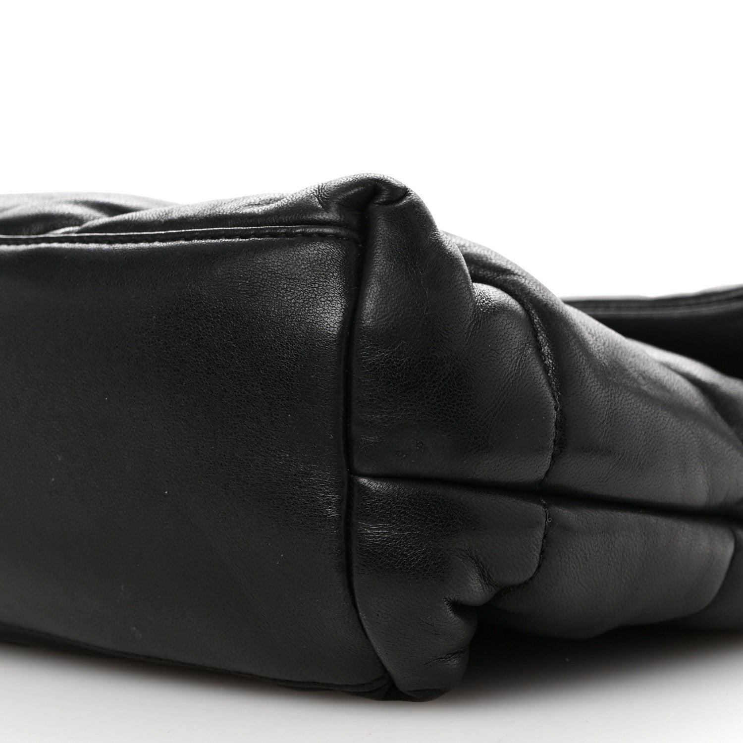 Saint Laurent Lambskin Quilted Medium Loulou Puffer Monogram Chain Satchel Black 10 of 13