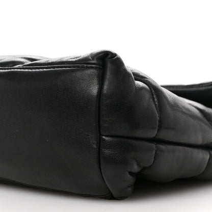 Saint Laurent Lambskin Quilted Medium Loulou Puffer Monogram Chain Satchel Black 10 of 13