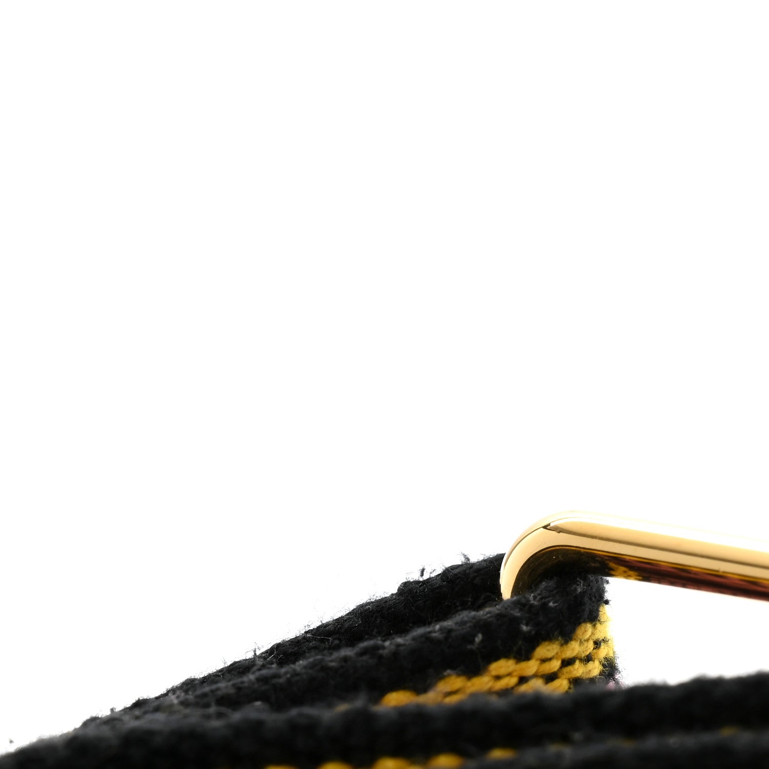 Fendi Cannete Ribbon Poly Vitello Century Logo Adjustable Strap You Lollipop Limon Black 5 of 5