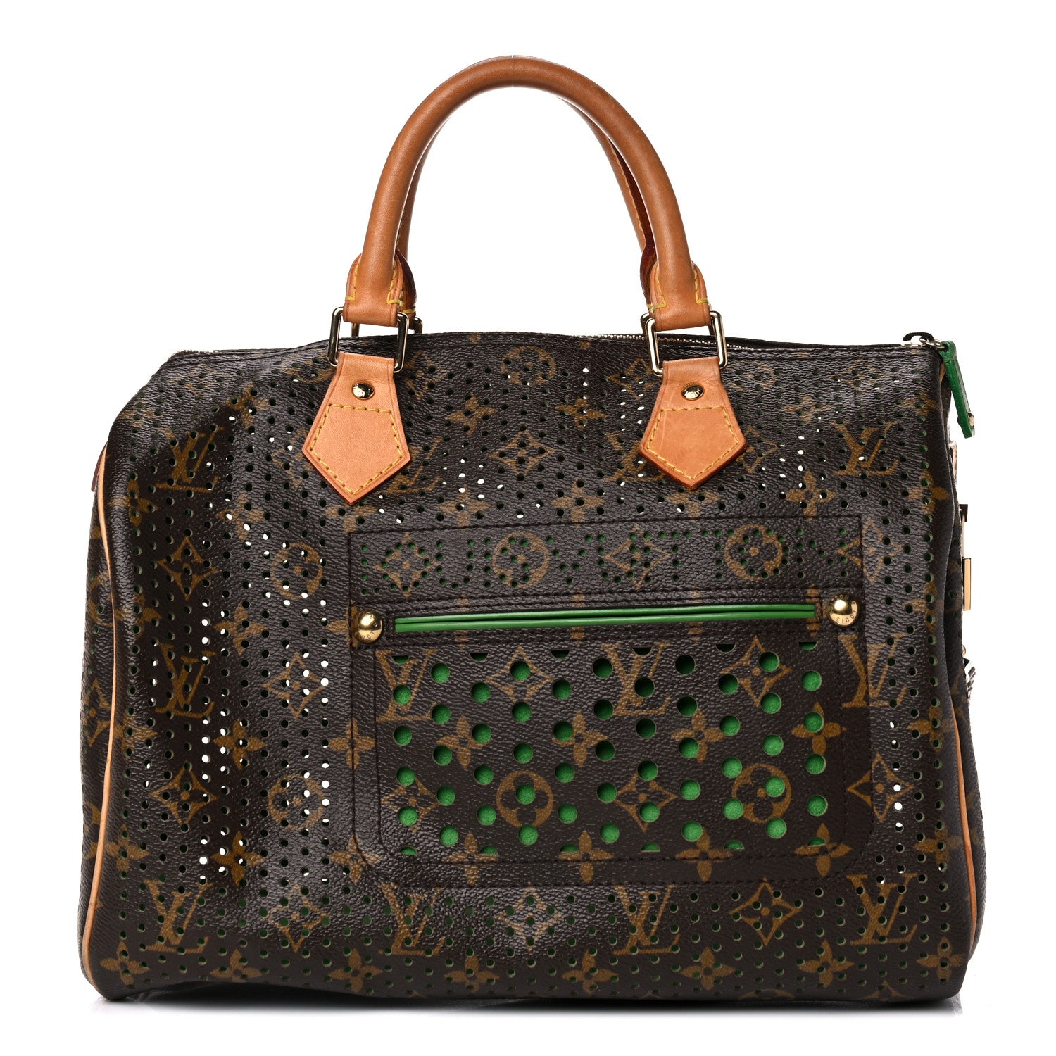 Louis Vuitton Monogram Perforated Speedy 30 Green 1 of 25