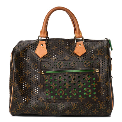 Louis Vuitton Monogram Perforated Speedy 30 Green 1 of 25