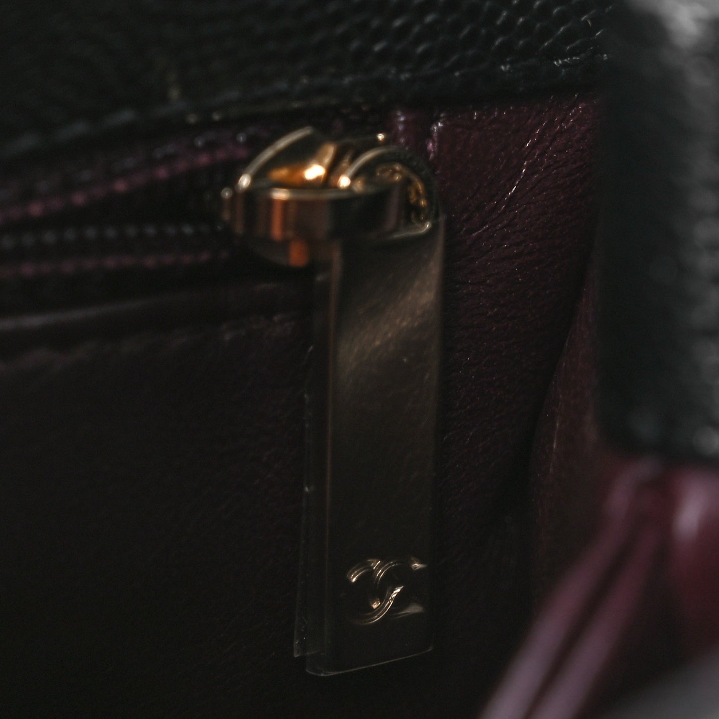 Caviar Quilted Mini Coco Handle Flap Black