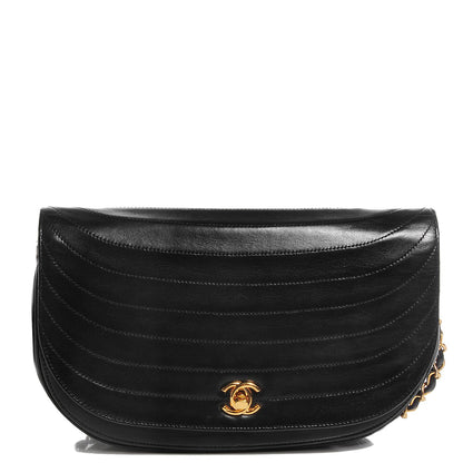 Chanel Lambskin Ribbon Stitched Flap Black 1 of 8