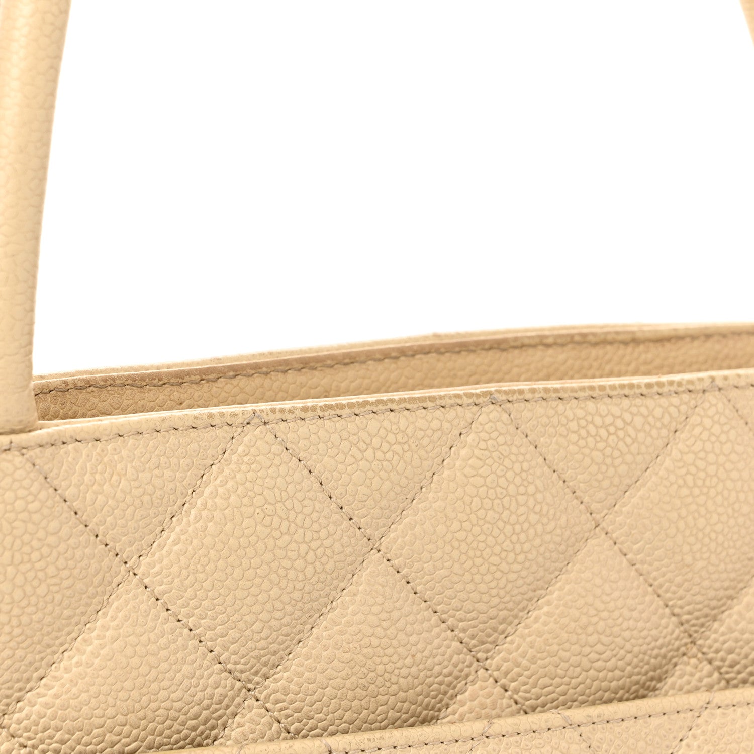 Chanel Caviar Quilted Medallion Tote Light Beige 16 of 18