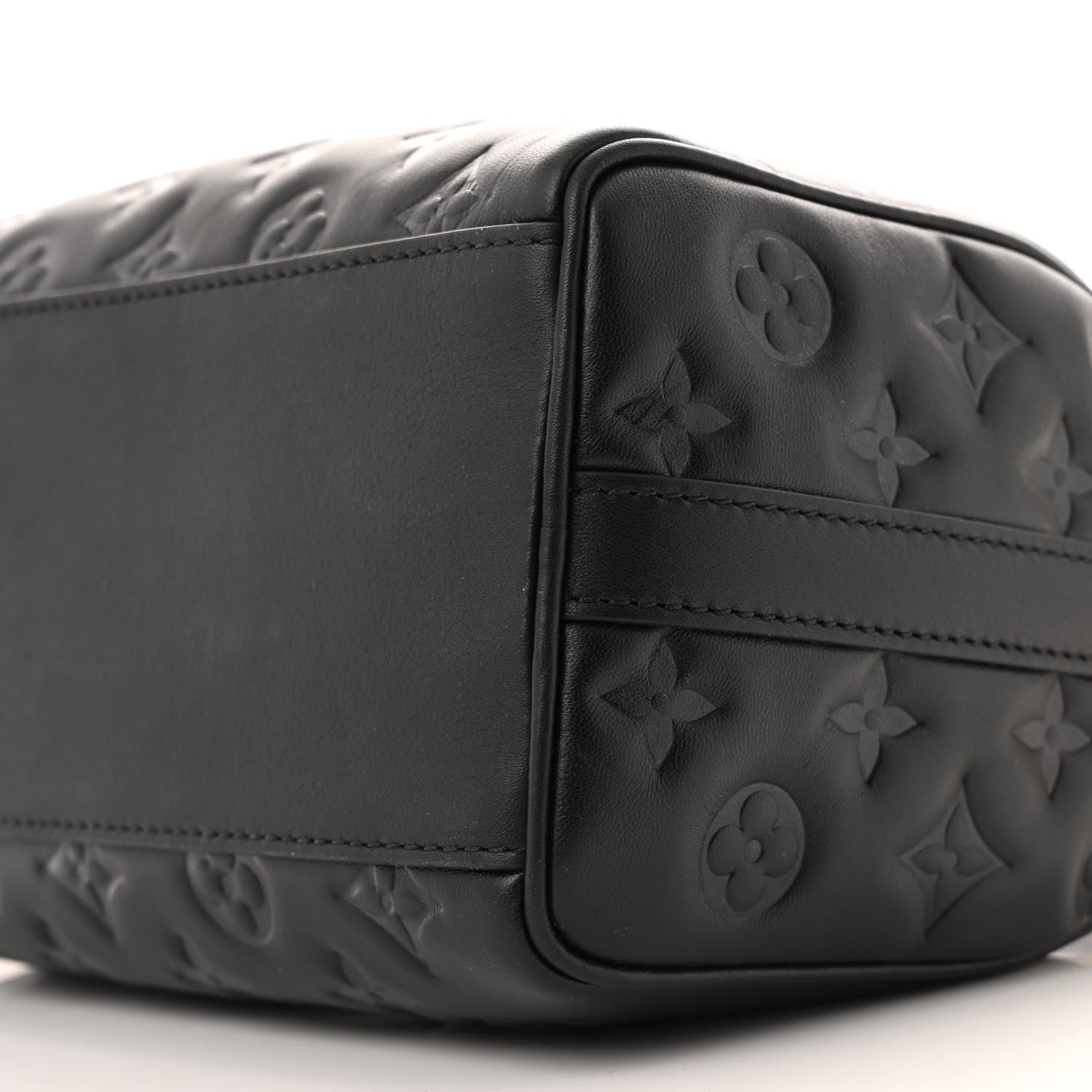 Louis Vuitton Lambskin Embossed Monogram Speedy 22 Bandouliere Black 9 of 11