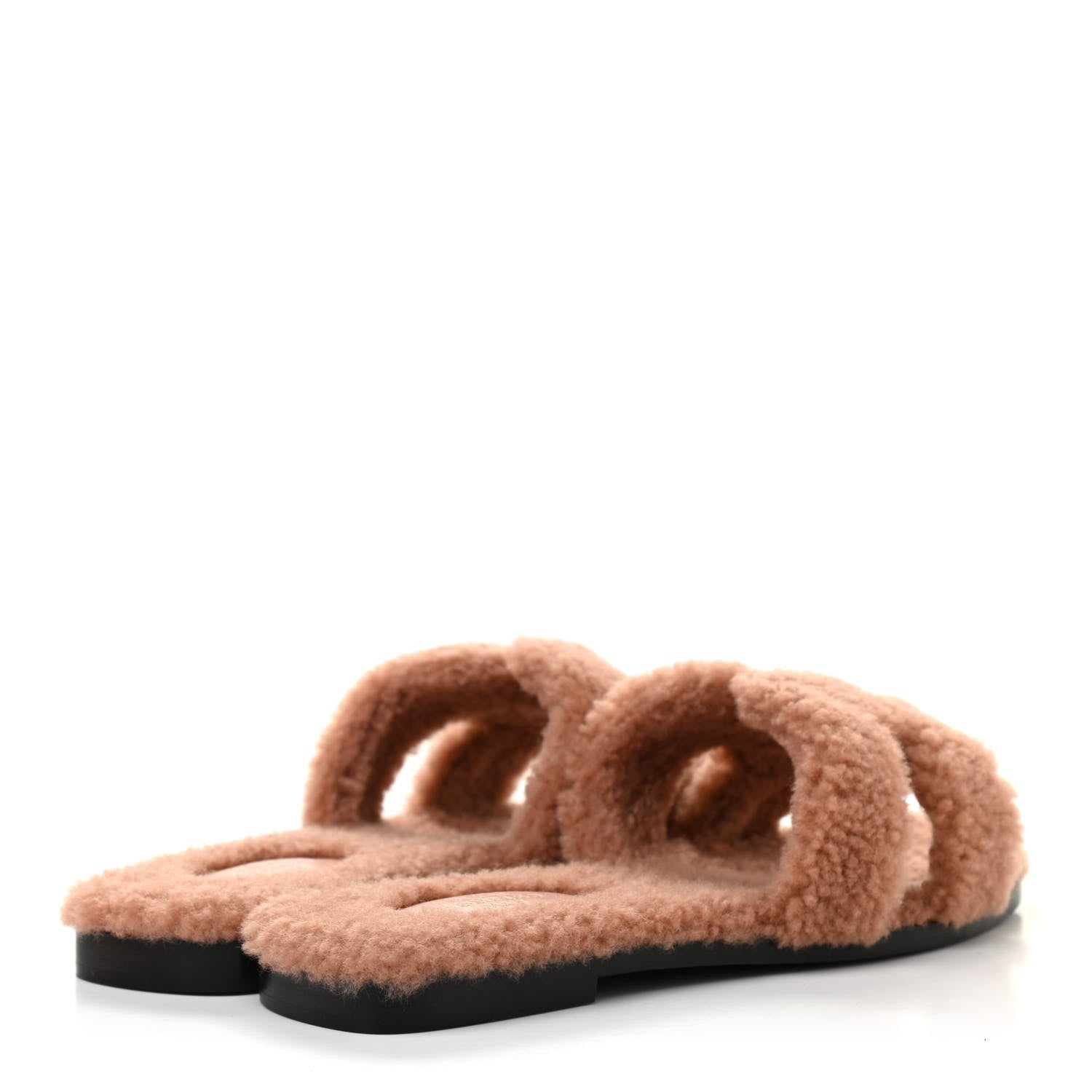 Hermes Woolskin Oran Sandals 36.5 Rose Aube 4 of 7