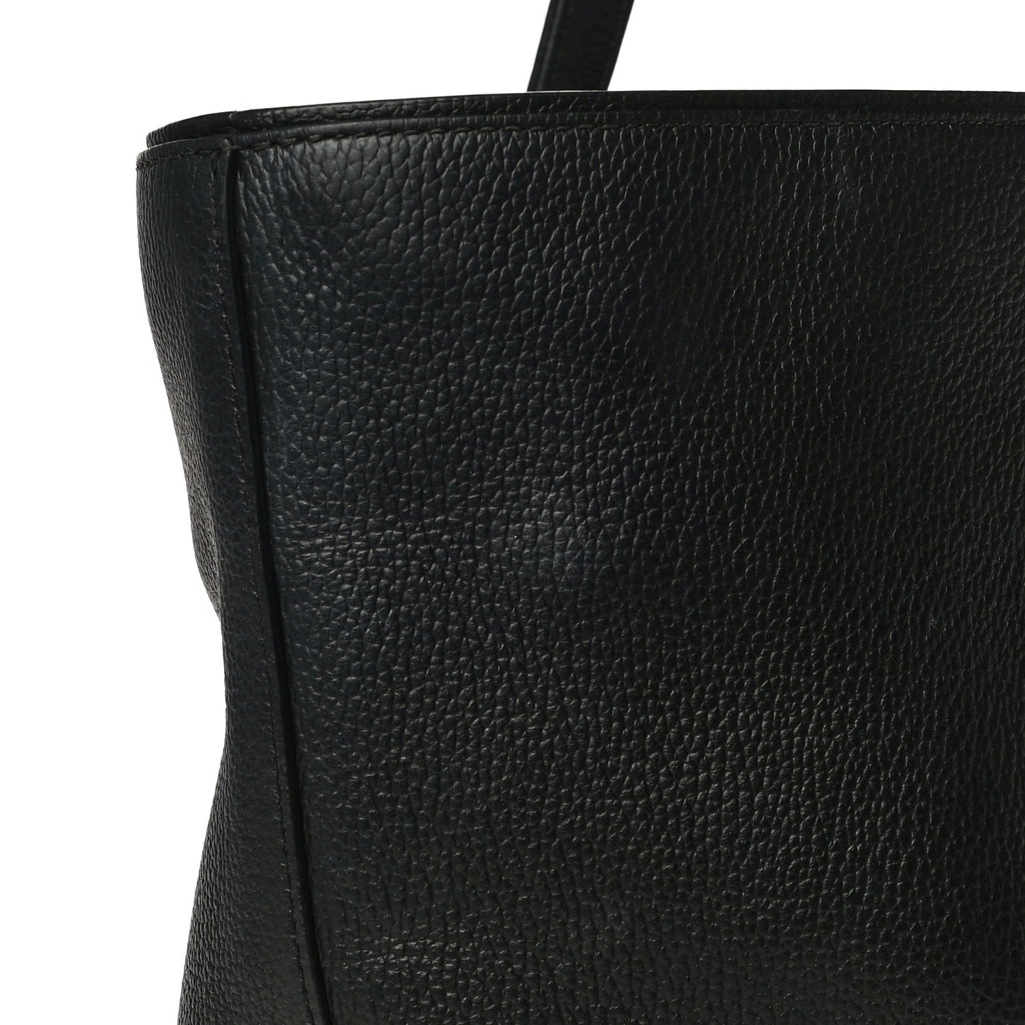 Calfskin Visetos Anya Shopper Tote Black