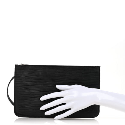 Louis Vuitton Epi Neverfull Pochette MM GM Black 2 of 13