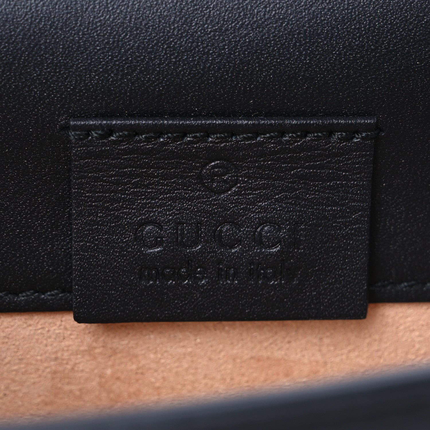 Gucci Calfskin Super Mini Sylvie Chain Shoulder Bag Black 6 of 7