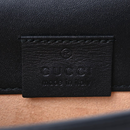 Gucci Calfskin Super Mini Sylvie Chain Shoulder Bag Black 6 of 7