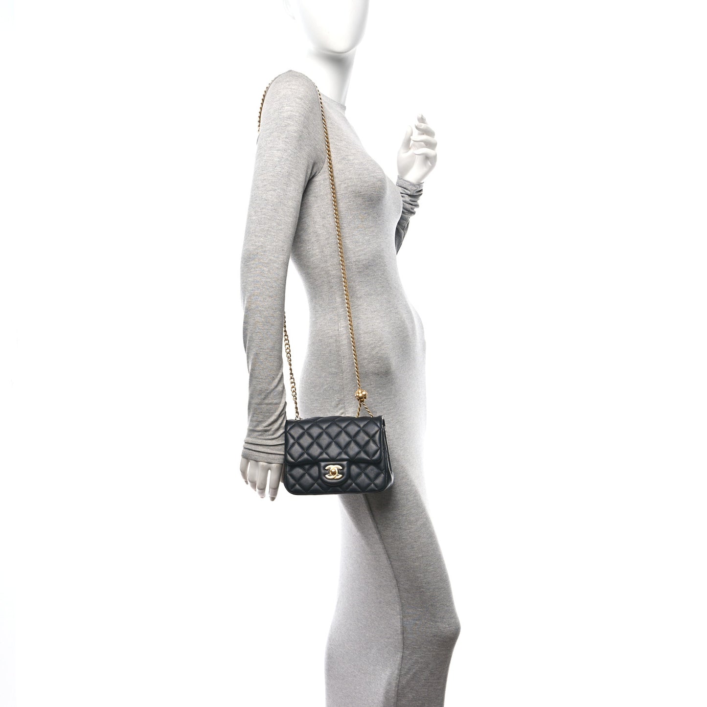 Lambskin Quilted Mini Sweet Camellia Flap Black