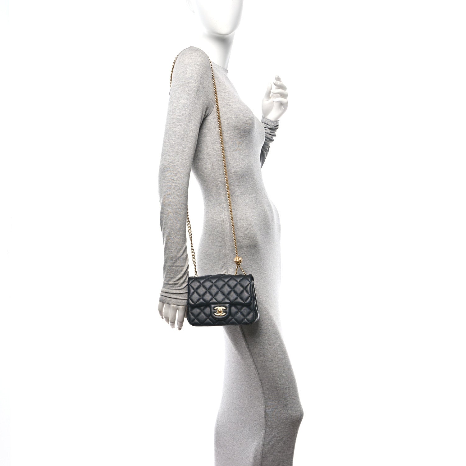 Chanel Lambskin Quilted Mini Sweet Camellia Flap Black 3 of 10