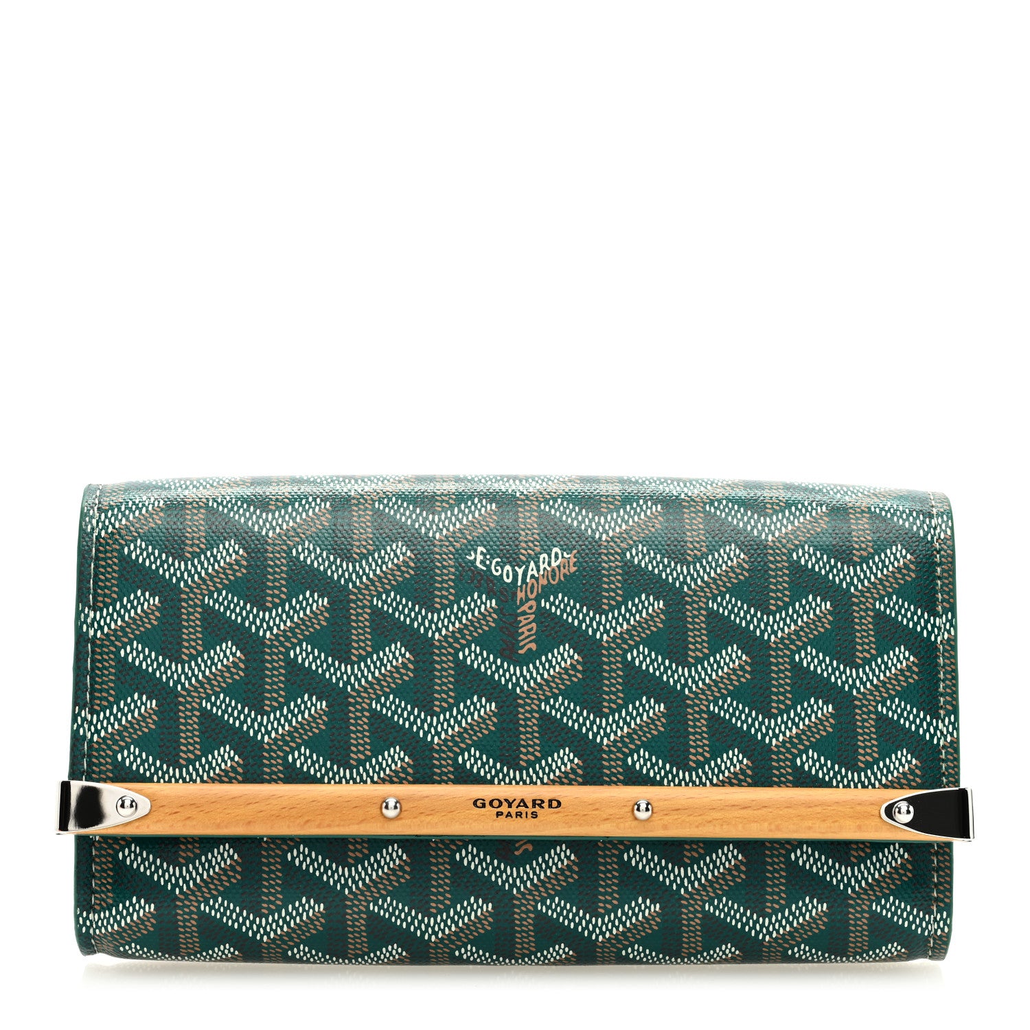 Goyard Goyardine Monte Carlo Bois Clutch Green 1 of 6
