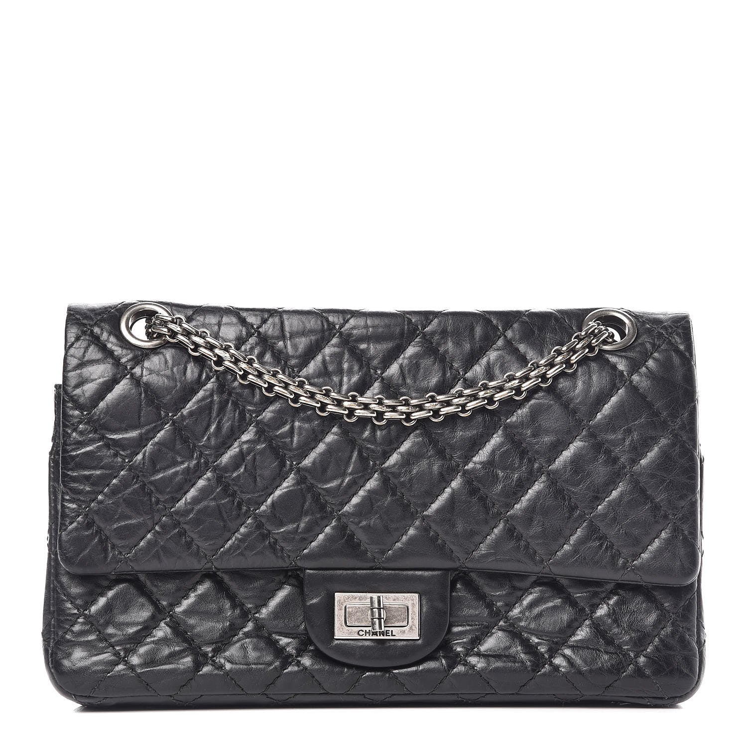 Chanel Aged Calfskin Quilted 2.55 Reissue 225 Flap Black 1 of 12