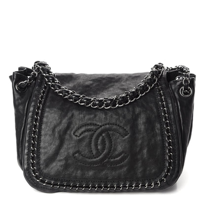 Chanel Metallic Goatskin Luxe Ligne Flap Black 1 of 10