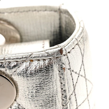 Christian Dior Metallic Grained Calfskin Cannage Small Lady Dior Silver 17 of 17