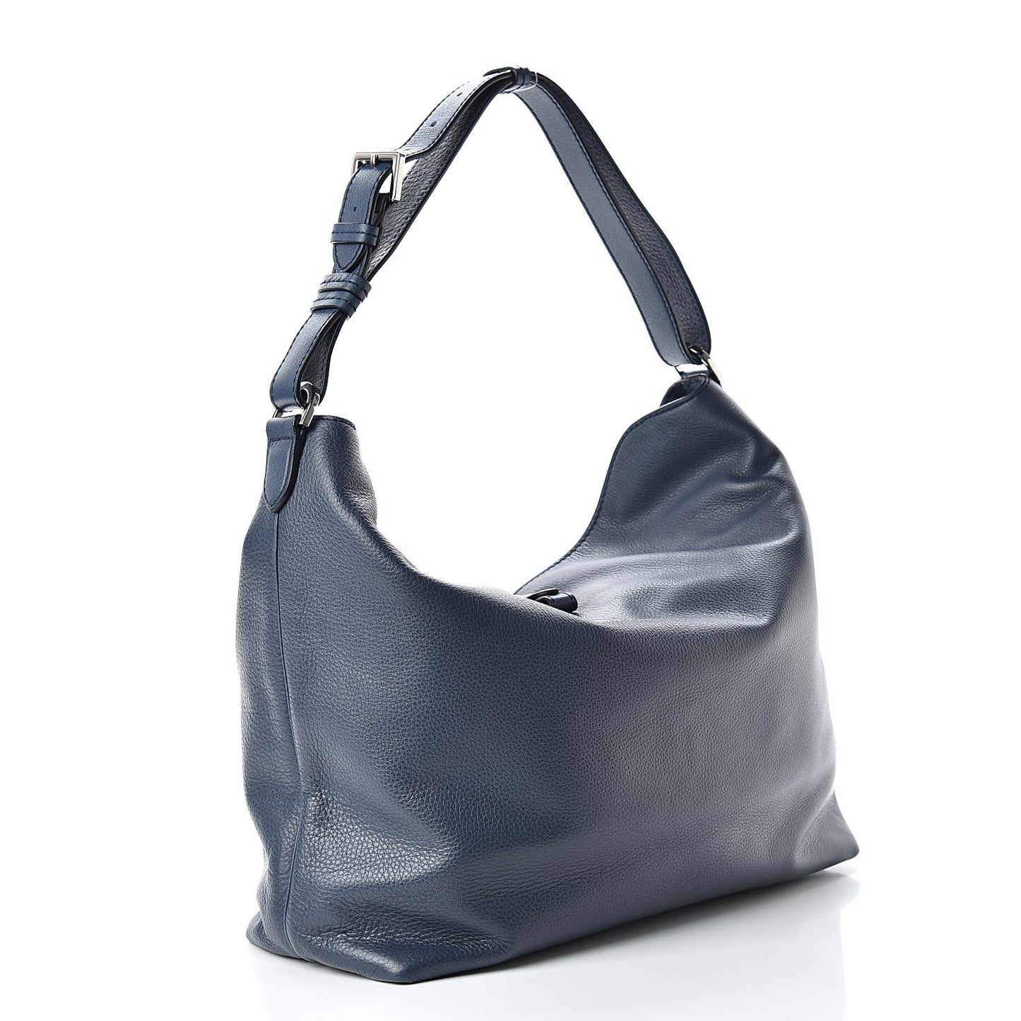Soft Small Grain Calfskin Tessie Hobo Blue