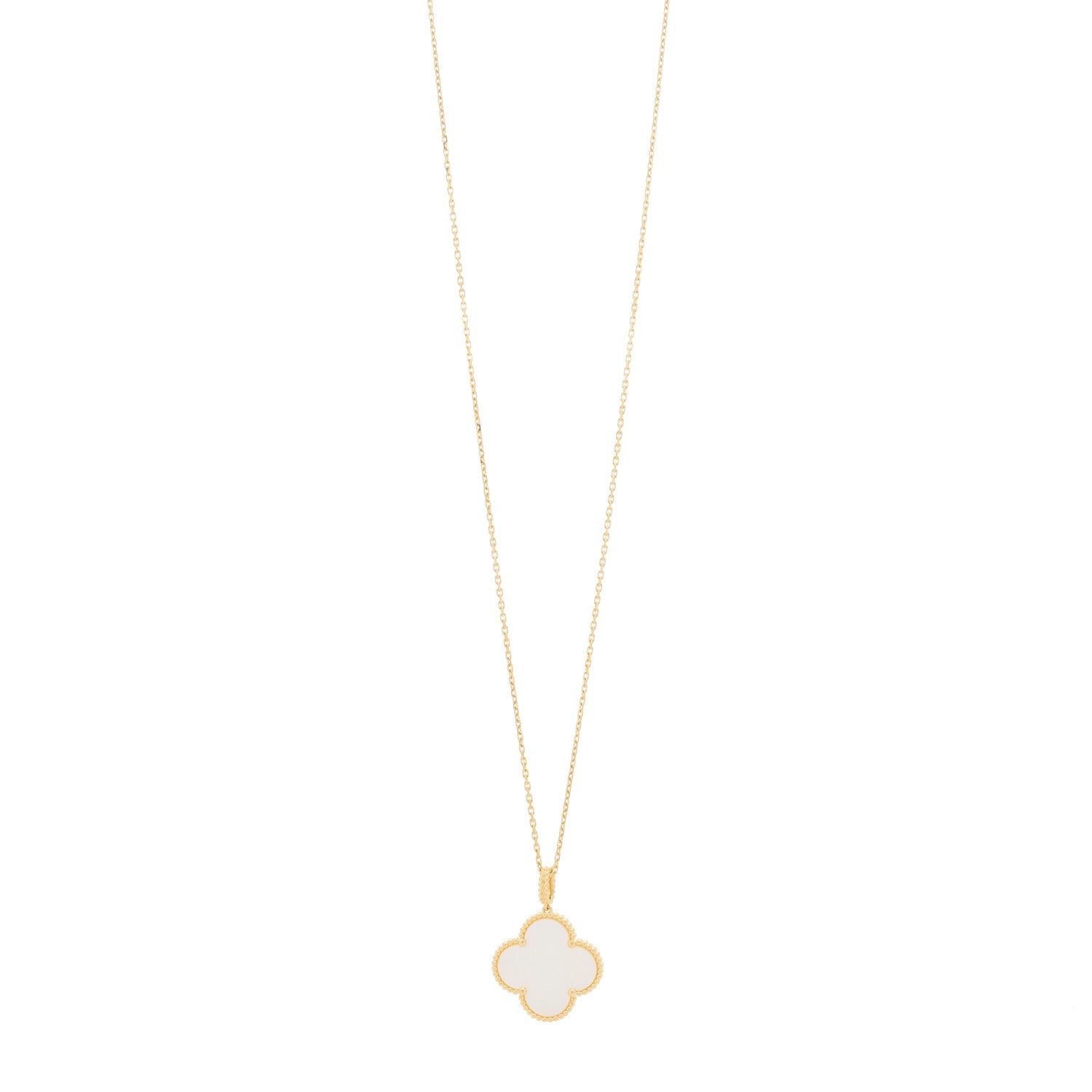 Van Cleef & Arpels 18K Yellow Gold Mother of Pearl Magic Alhambra Long Necklace 1 of 4