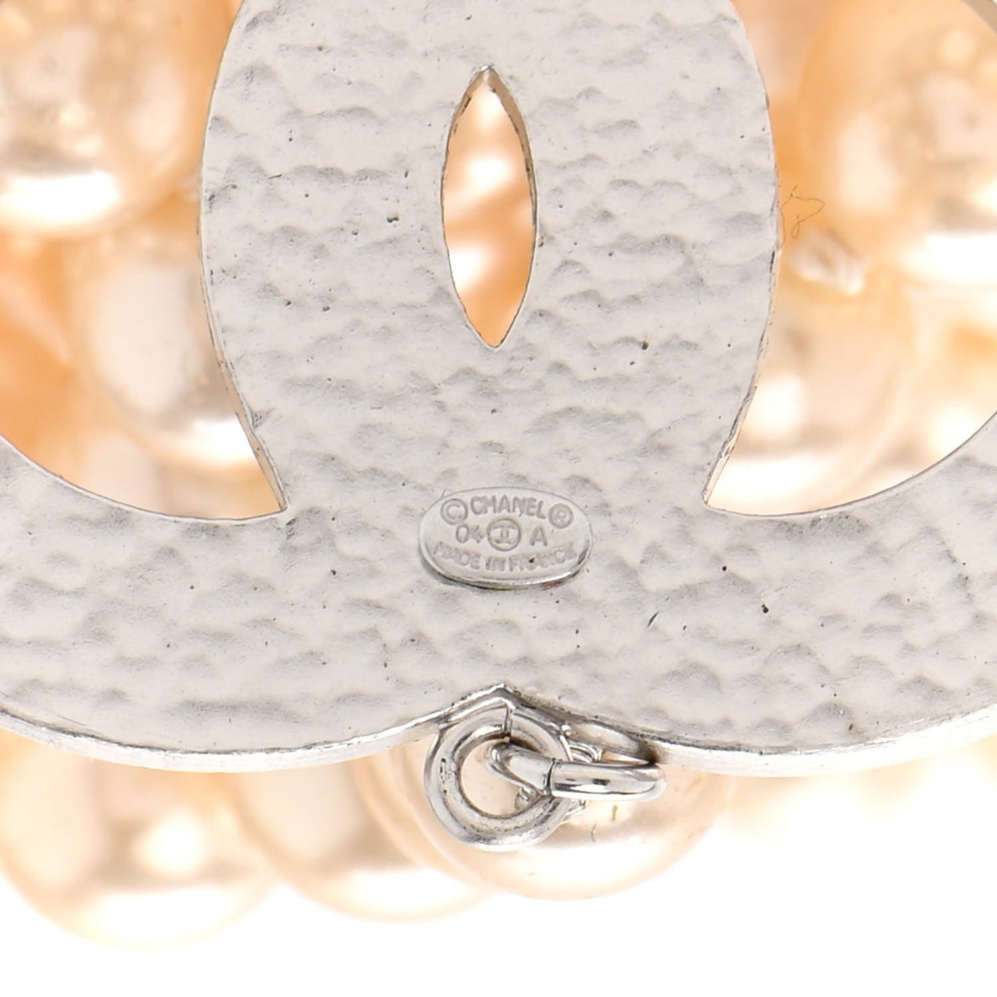 Crystal Heart Pearl CC Belt Silver