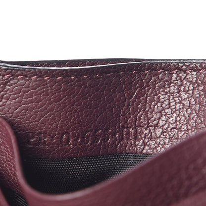 Valentino Garavani Pebbled Calfskin Rockstud Card Holder Wine 7 of 8