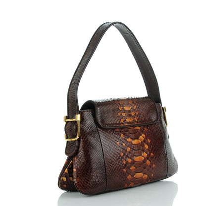 Gucci Python 1973 Shoulder Bag Brown Gold 3 of 8