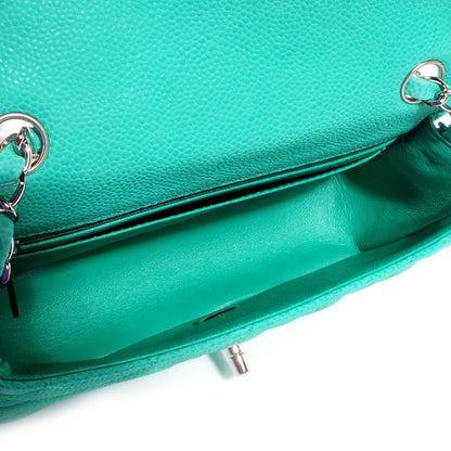 Chanel Iridescent Caviar Quilted Mini Flap Green 6 of 8