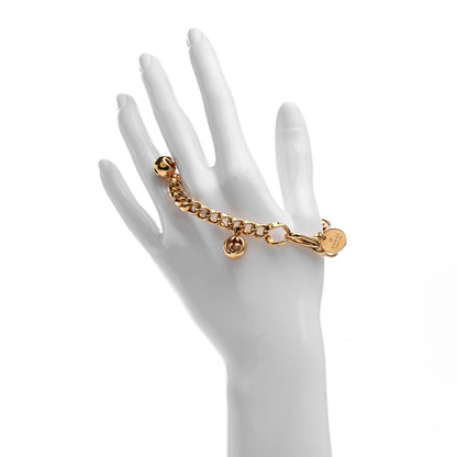 Gucci Metal GG Logo Charm Bracelet Gold 2 of 4