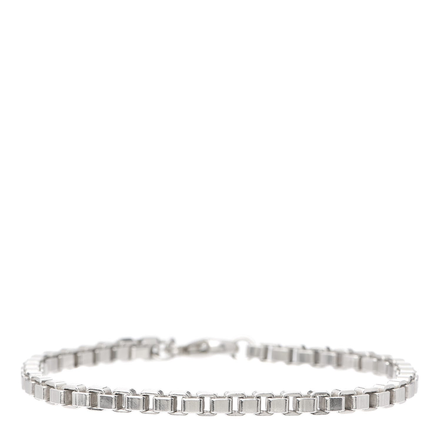 Tiffany Sterling Silver 4mm Venetian Link Bracelet 1 of 6