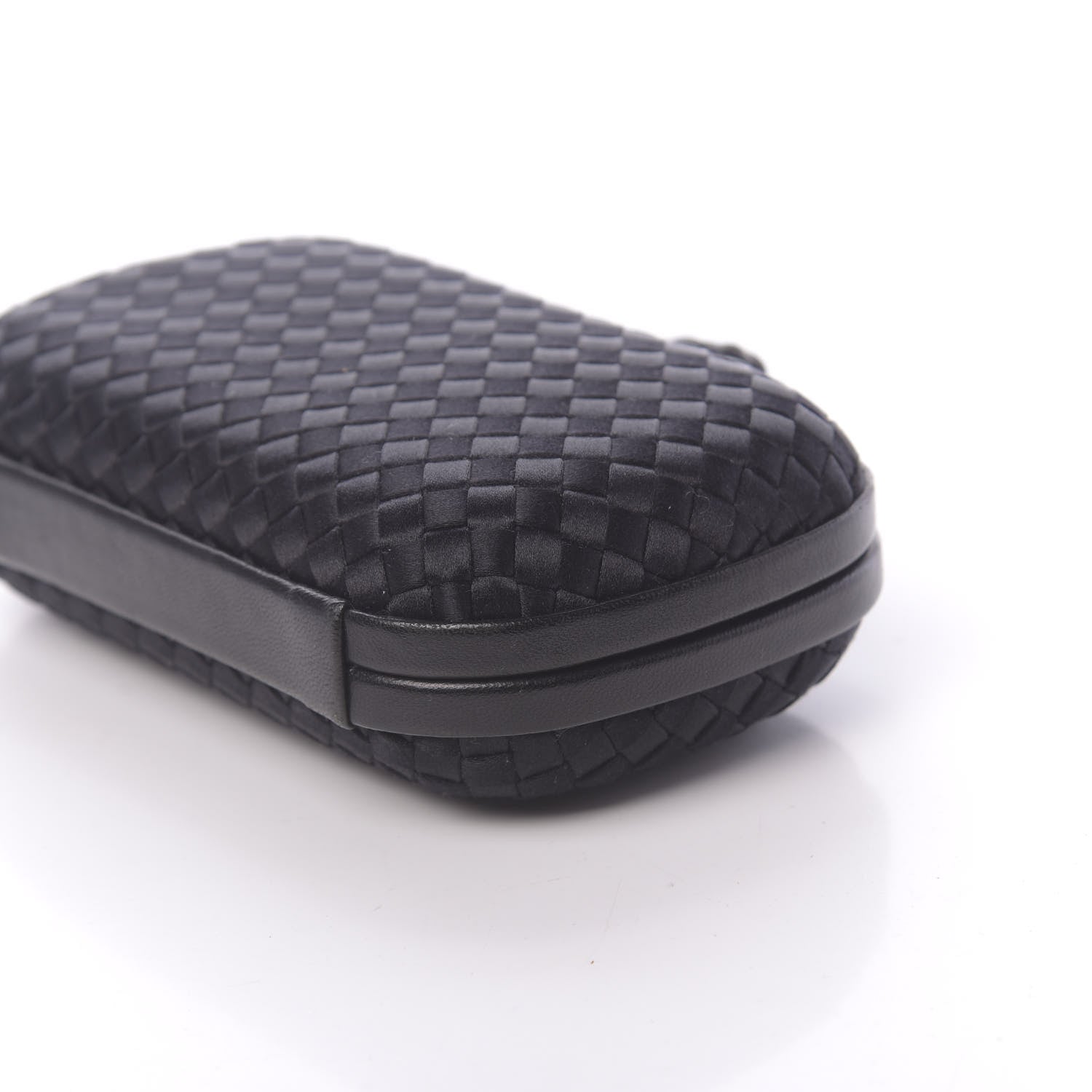 Bottega Veneta Satin Intreccio Impero Knot Clutch Black 8 of 8