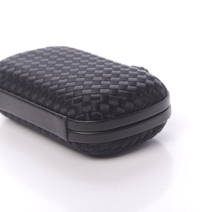 Bottega Veneta Satin Intreccio Impero Knot Clutch Black 8 of 8