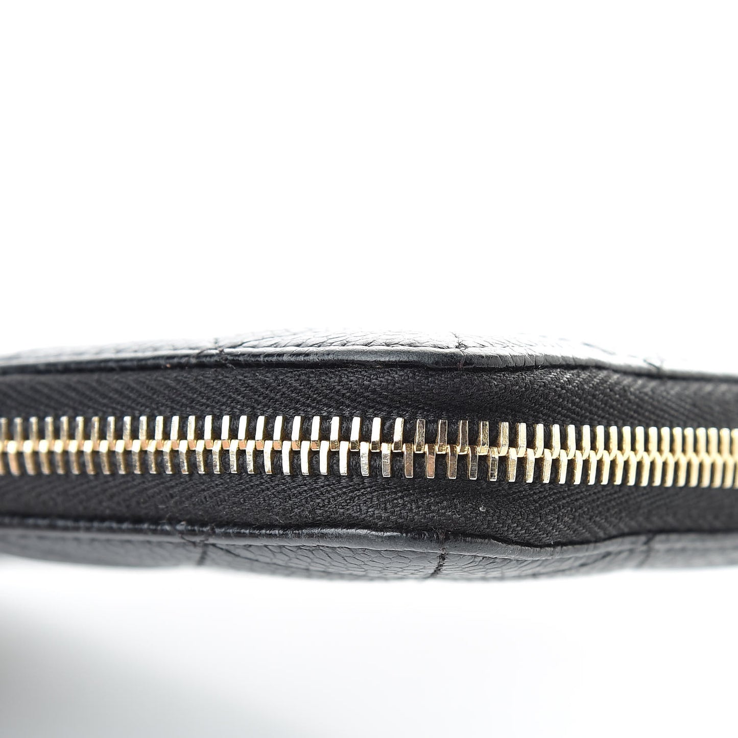 Caviar Quilted Large Gusset Zip Around Wallet Black