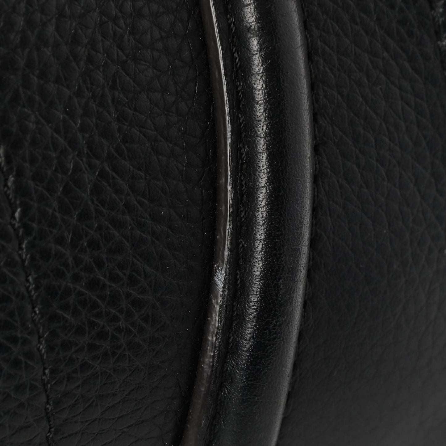 Drummed Calfskin Mini Luggage Black