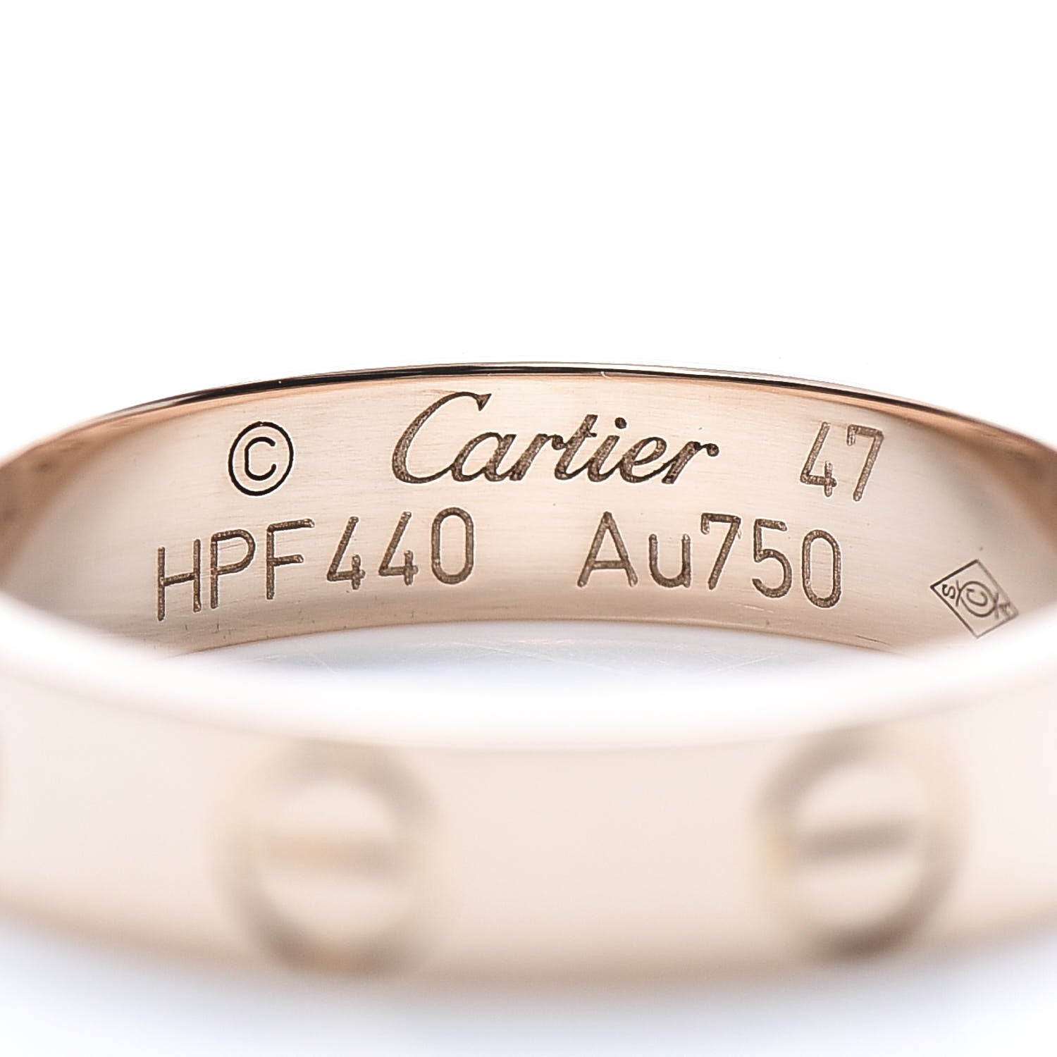 Cartier 18K Pink Gold 3.5mm LOVE Wedding Band Ring 47 4 4 of 5