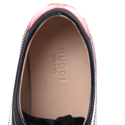 Gucci Patent Calfskin Crystal Womens Web Falacer Sneakers 36.5 Black 6 of 9