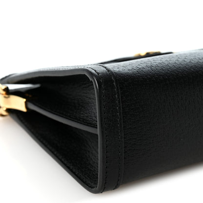 Gucci Calfskin GG Web Small Ophidia Chain Shoulder Bag Black 9 of 10