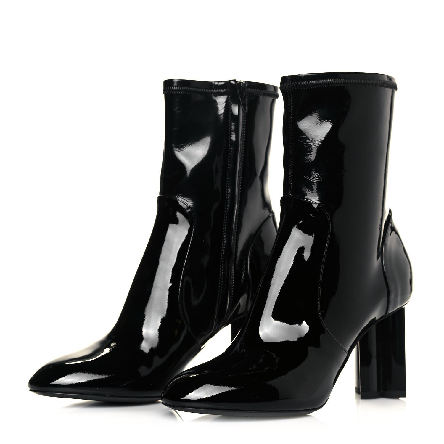 Louis Vuitton Patent Silhouette Ankle Boots 38 Black 3 of 7