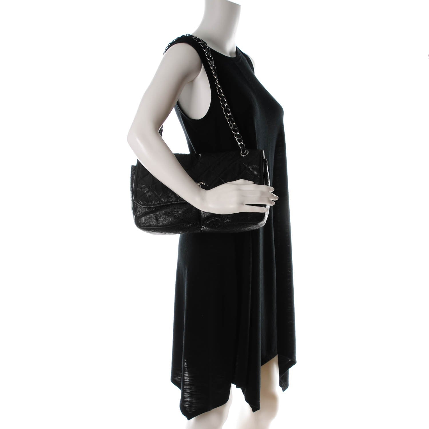 Chanel Grained Calfskin Medium Natural Beauty Flap Black 2 of 7