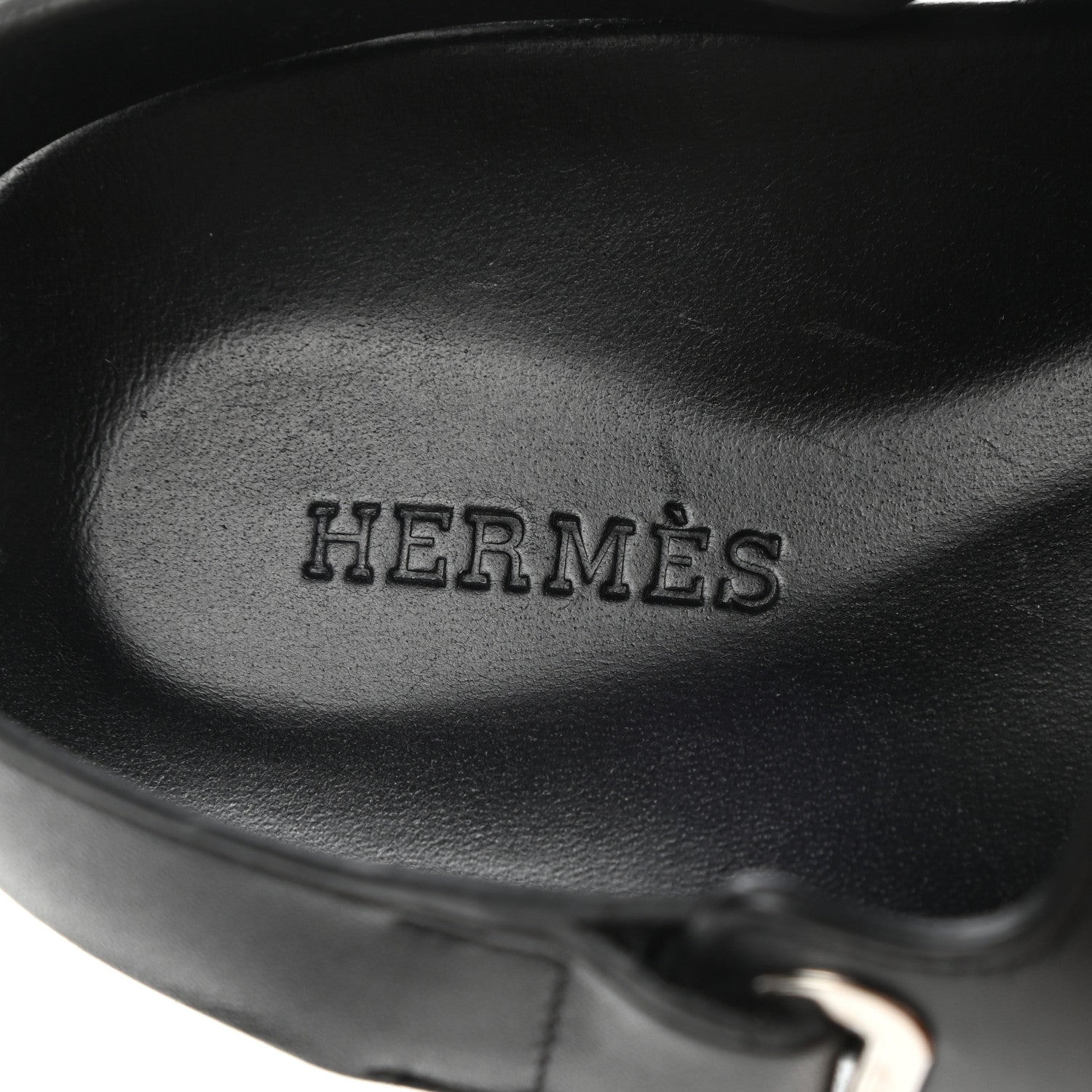 Hermes Calfskin Womens Takara Sandals 36 Black 7 of 9