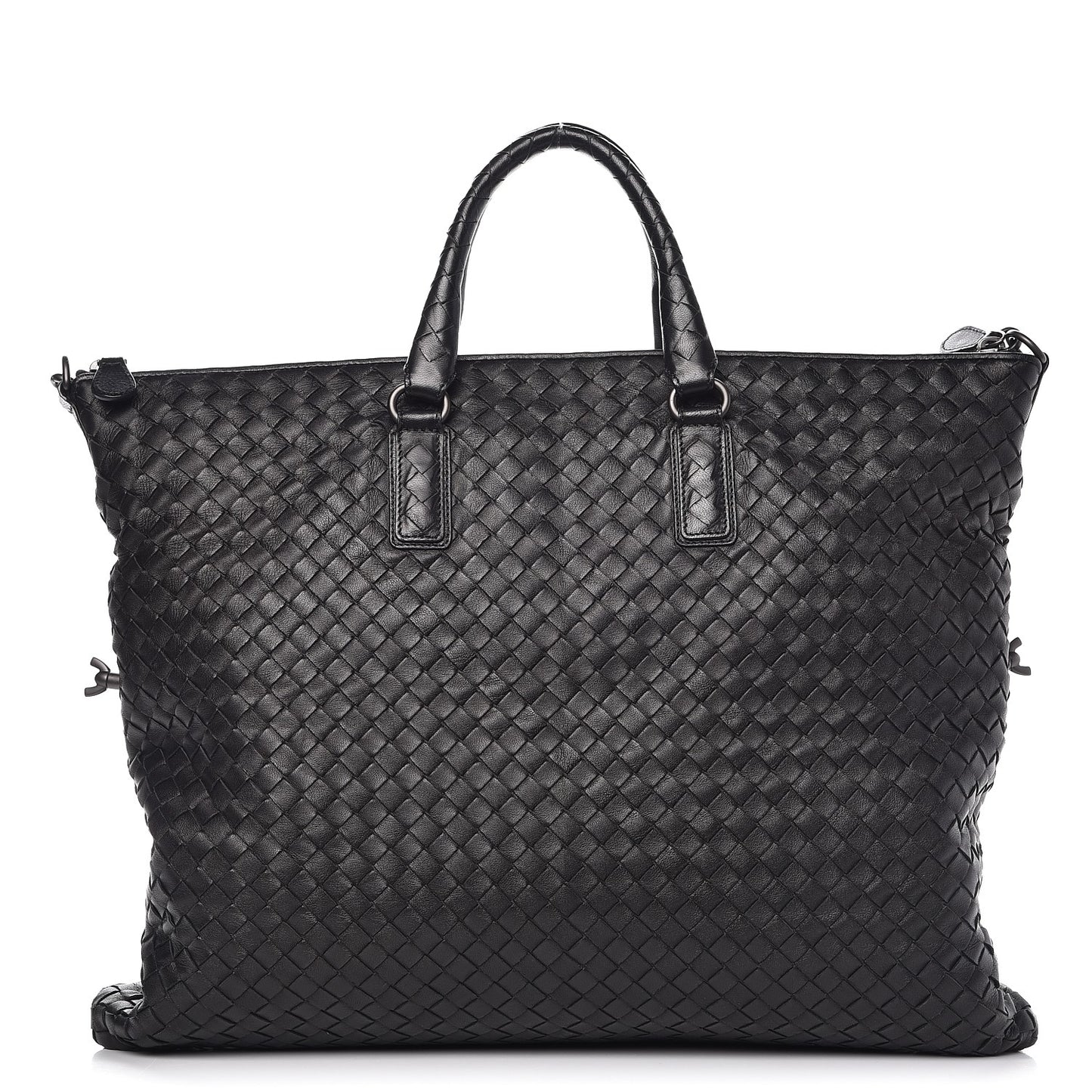 Nappa Intrecciato Medium Convertible Tote Black