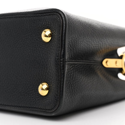 Louis Vuitton Taurillon Capucines PM Black 10 of 11