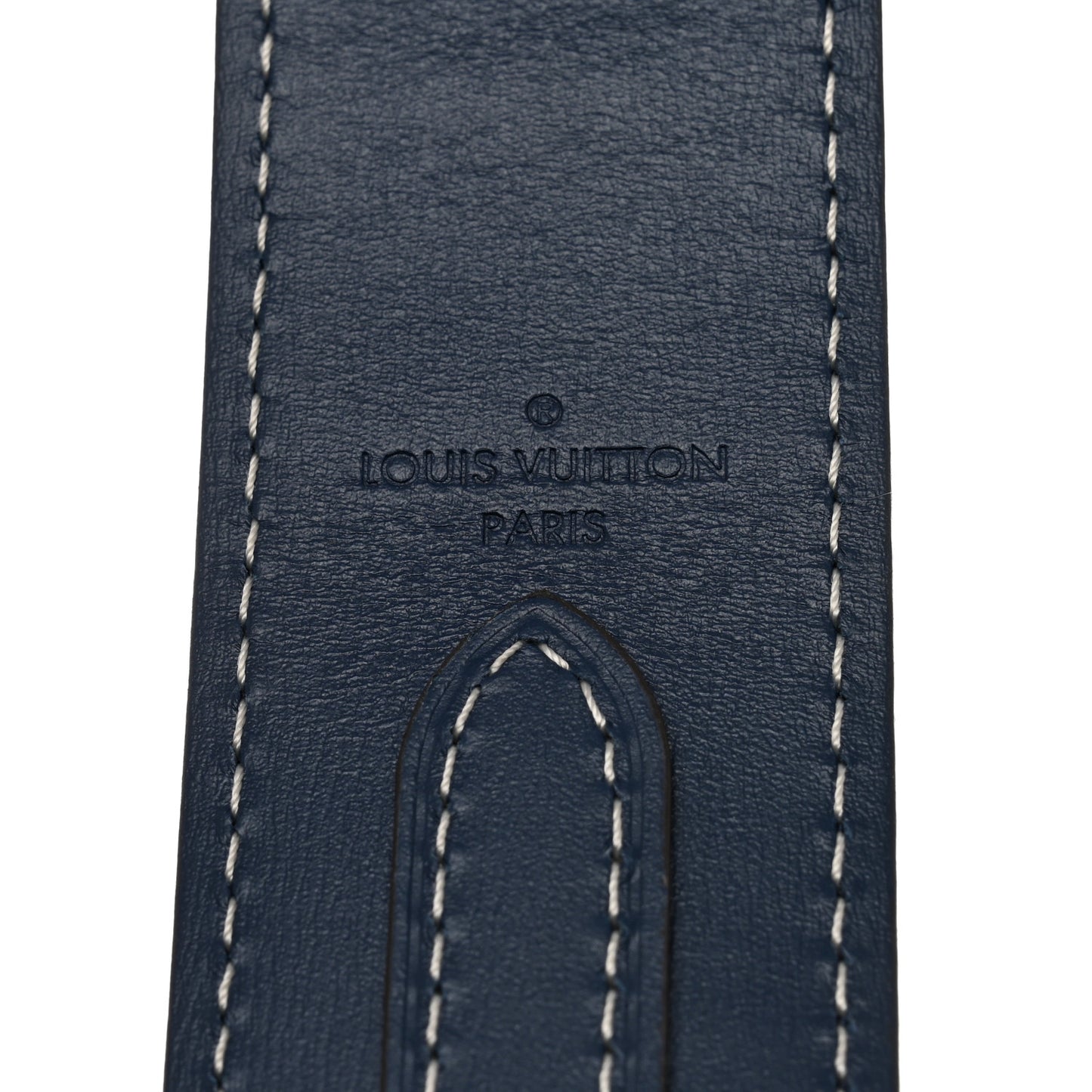 Denim Monogram Jacquard Bandouliere Shoulder Strap Bleu