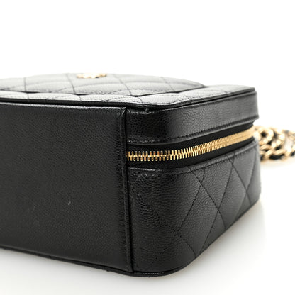 Chanel Caviar Quilted Top Handle Vanity With Chain Black 10 of 10