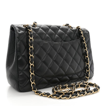 Chanel Lambskin Quilted Jumbo Single Flap Black 3 of 12
