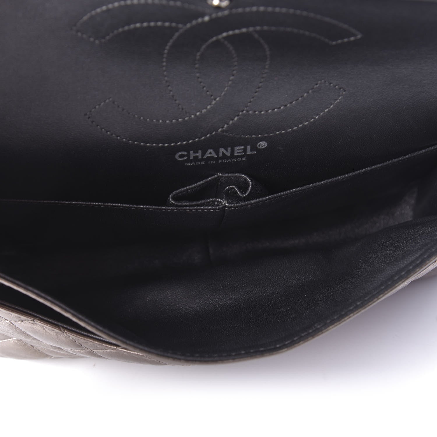 Chanel Metallic Aged Calfskin Quilted 2.55 Reissue 226 Flap Dark Silver 5 of 11